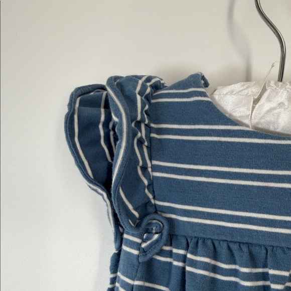 Angel Dear Navy and White Striped Kids Dress - 12 Months - Picture 3 of 5